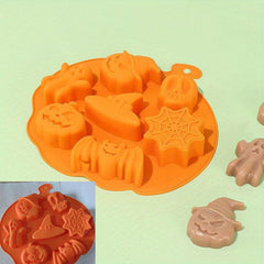 Halloween 3D Silicone Mold Ghost Pumpkin Cake Pudding Mold DIY Cake