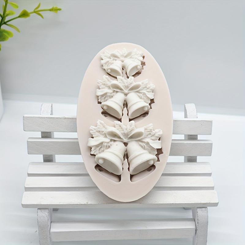 3D Christmas Bell Chocolate Mold for Cake Decorating Silicone Fondant Candy Kitc