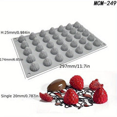 3D Silicone Chocolate Mold for DIY Cake Decorating - Strawberry Orange Mushroom