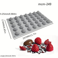 3D Silicone Chocolate Mold for DIY Cake Decorating - Strawberry Orange Mushroom