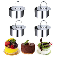 8pcs Round Cake Mold Stainless Steel Mousse Mold 8.0Cm Diameter