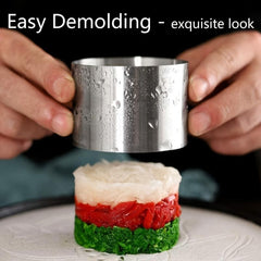 8pcs Round Cake Mold Stainless Steel Mousse Mold 8.0Cm Diameter