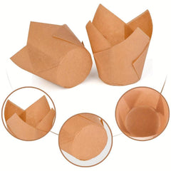 50PCS Tulip Cupcake Liners Holders Baking Cups Wrappers Christmas Cupcake Liners