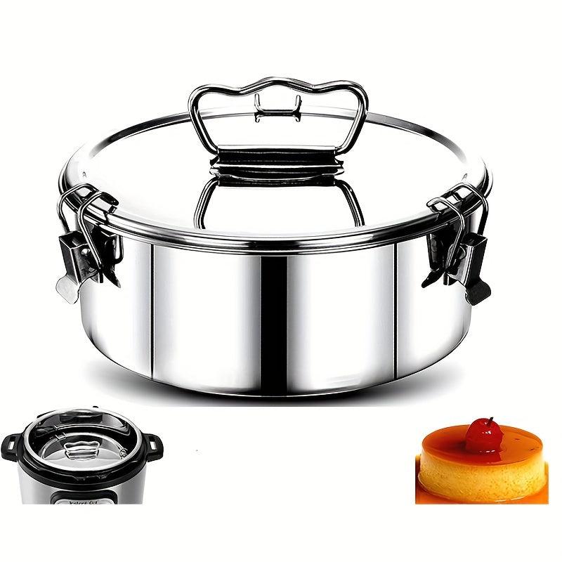 1pc Flan Mold Stainless Steel Steamer Pot 19cm Instant Pot Kitchen Utensils