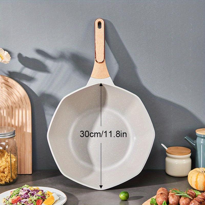 Octagonal Wok Medical Stone Non Stick Frying Pan - Gas Stove Induction Cooktop