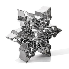 5pcs Snowflake Cookie Molds Stainless Steel Cake Ice Snowflake Cookie Molds