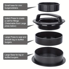 Non Stick Burger Press Patty Maker Hamburger Mold Stuffed Meat Sliders