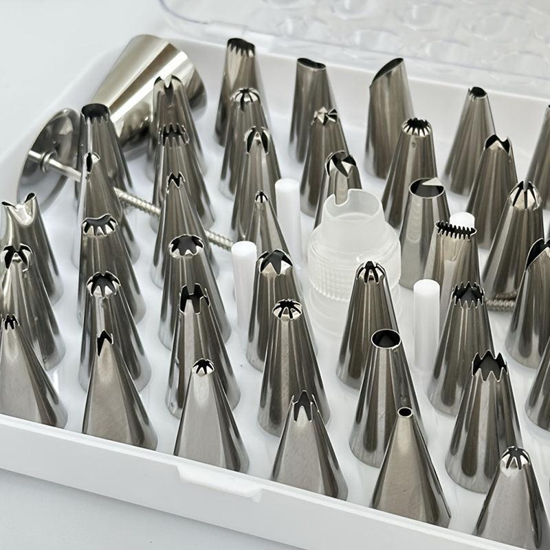 55pcs Cake Decorating Tip Set Piping Tips With Storage Box Baking Supplies