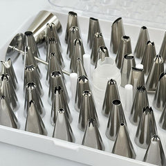 55pcs Cake Decorating Tip Set Piping Tips With Storage Box Baking Supplies