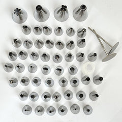 55pcs Cake Decorating Tip Set Piping Tips With Storage Box Baking Supplies