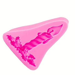 3D Holly Leaf Candle Fondant Mold Silicone Candy Mold DIY Cake Decoration