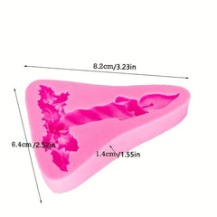 3D Holly Leaf Candle Fondant Mold Silicone Candy Mold DIY Cake Decoration