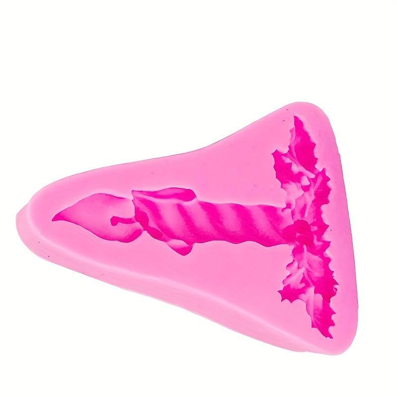 3D Holly Leaf Candle Fondant Mold Silicone Candy Mold DIY Cake Decoration
