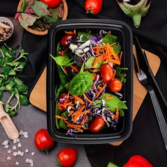 Disposable Lunch Boxes Set 50pcs Containers With Lids Microwave Safe