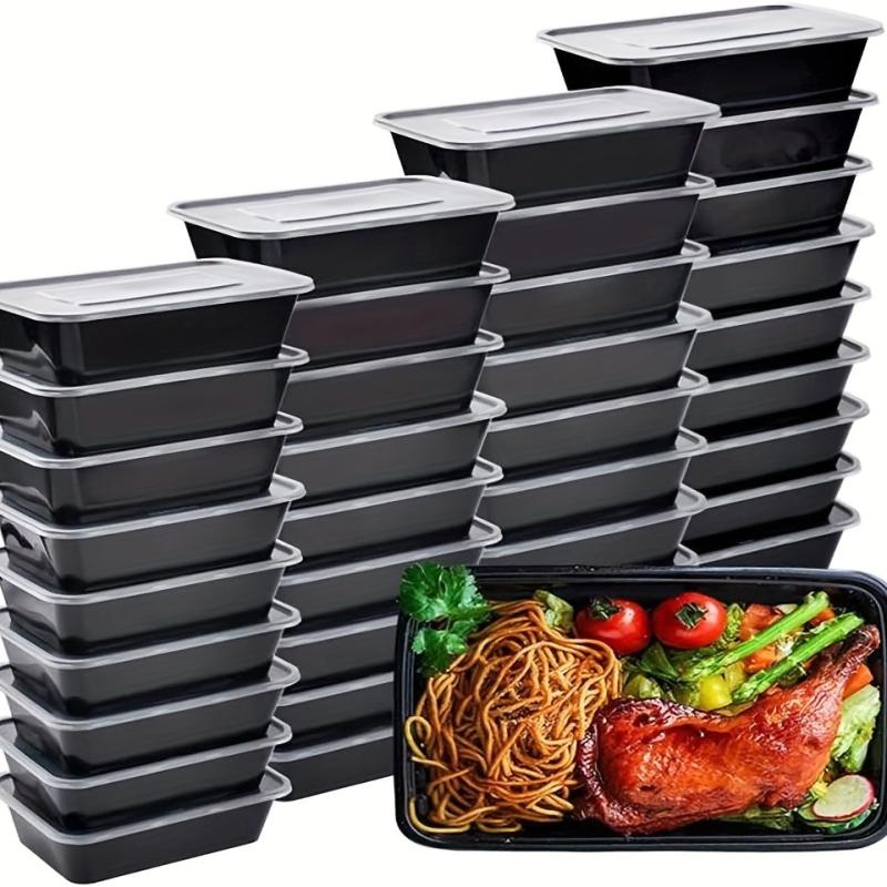 Disposable Lunch Boxes Set 50pcs Containers With Lids Microwave Safe