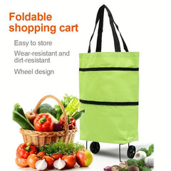 2 In 1 Folding Shopping Bag Handheld Cart
