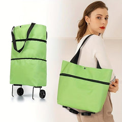 2 In 1 Folding Shopping Bag Handheld Cart