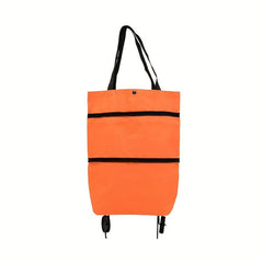 2 In 1 Folding Shopping Bag Handheld Cart