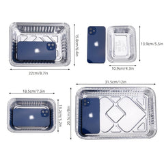 Disposable Aluminum Foil Pans with Lids for Cooking Baking Storing