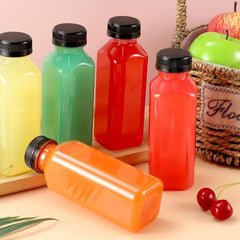 5pcs Plastic Water Bottles for School Juice Bottles with Lid