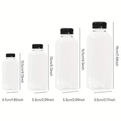 5pcs Plastic Water Bottles for School Juice Bottles with Lid