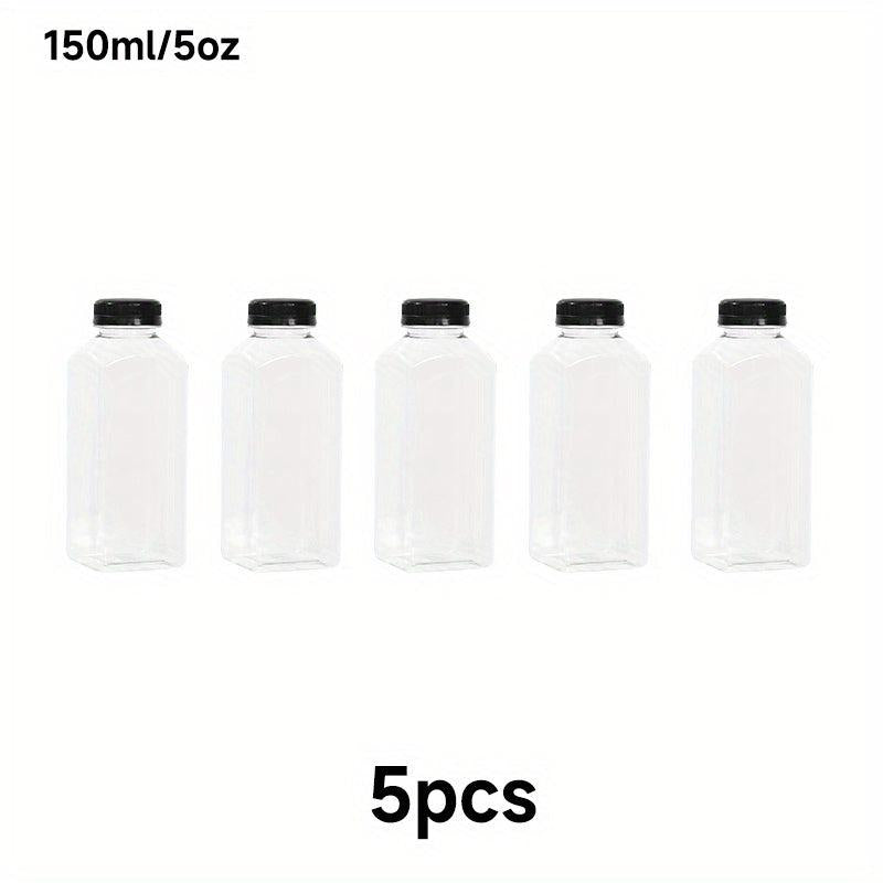 5pcs Plastic Water Bottles for School Juice Bottles with Lid