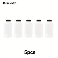 5pcs Plastic Water Bottles for School Juice Bottles with Lid