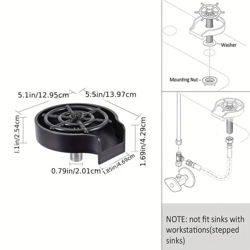 Automatic Glass Cup Washer High Pressure Kitchen Cleaner