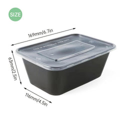 50pcs BPA Food Storage Containers with Lids Leakproof Rectangular