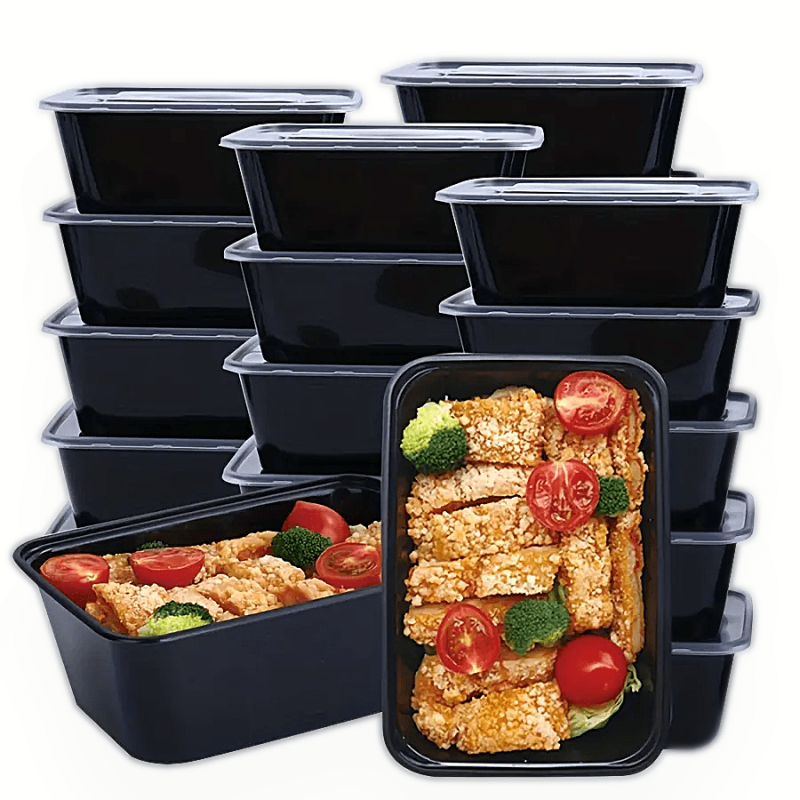 50pcs BPA Food Storage Containers with Lids Leakproof Rectangular