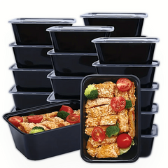 50pcs BPA Food Storage Containers with Lids Leakproof Rectangular