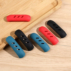 2pcs Silicone Pot Handle Covers Heat Resistant Non Slip Handle Sleeves