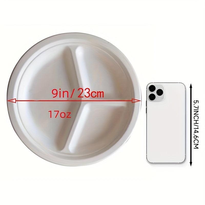 124pcs Compostable Heavy Duty Plates - Eco Friendly Disposable Bagasse Plate