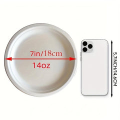 124pcs Compostable Heavy Duty Plates - Eco Friendly Disposable Bagasse Plate