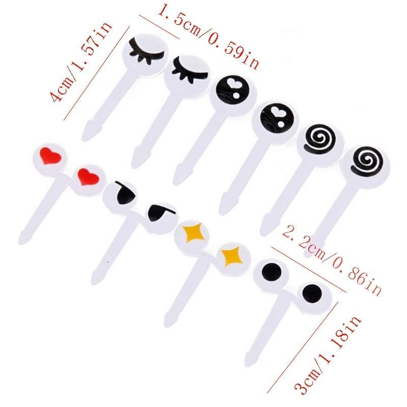 10pcs Cartoon Fruit Forks Mini Fruit Stick Skewers Fruit Toothpick