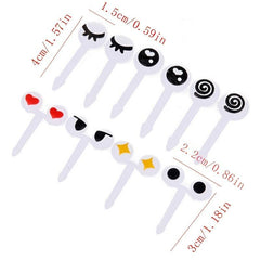 10pcs Cartoon Fruit Forks Mini Fruit Stick Skewers Fruit Toothpick