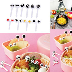 10pcs Cartoon Fruit Forks Mini Fruit Stick Skewers Fruit Toothpick