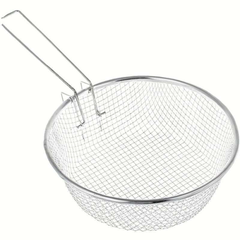 Stainless Steel Frying Spoon Round Frying Basket Household Colander Strainer