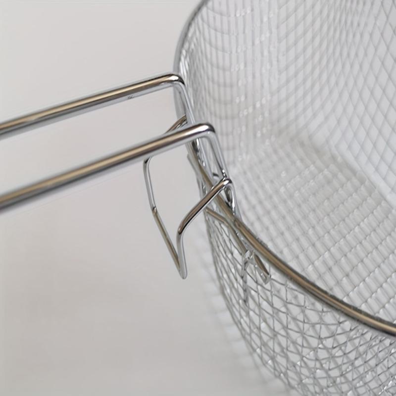 Stainless Steel Frying Spoon Round Frying Basket Household Colander Strainer