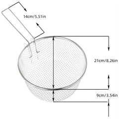 Stainless Steel Frying Spoon Round Frying Basket Household Colander Strainer