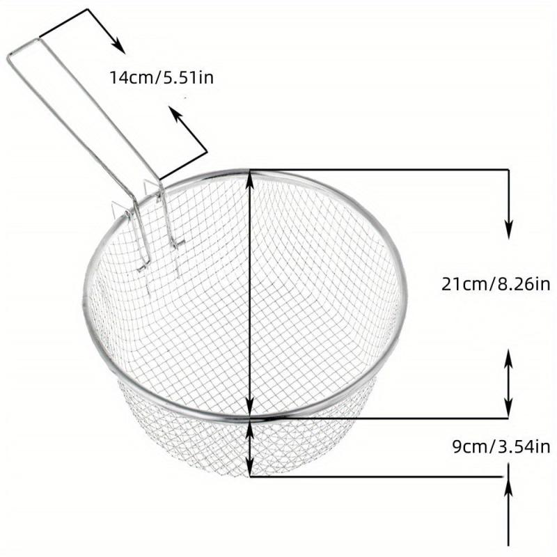 Stainless Steel Frying Spoon Round Frying Basket Household Colander Strainer