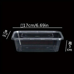 50pcs Disposable High Temp Resistant Lunch Boxes