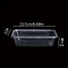 50pcs Disposable High Temp Resistant Lunch Boxes