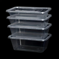 50pcs Disposable High Temp Resistant Lunch Boxes