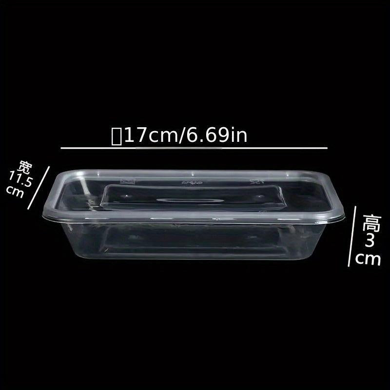 50pcs Disposable High Temp Resistant Lunch Boxes