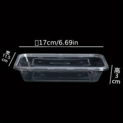 50pcs Disposable High Temp Resistant Lunch Boxes