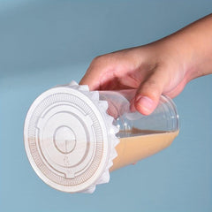 50pcs Disposable Beverage Cups Bubble Tea Cups Coffee Cup Juice Cups Transparent