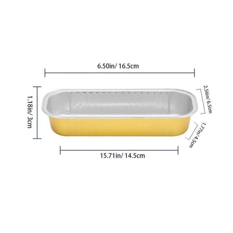 10pcs Aluminum Foil Mini Loaf Cake Pans Disposable Rectangle Baking Cups