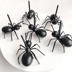 12pcs Plastic Ant Food Picks Fruit Toothpick Dessert Fork Bento Party Supplies