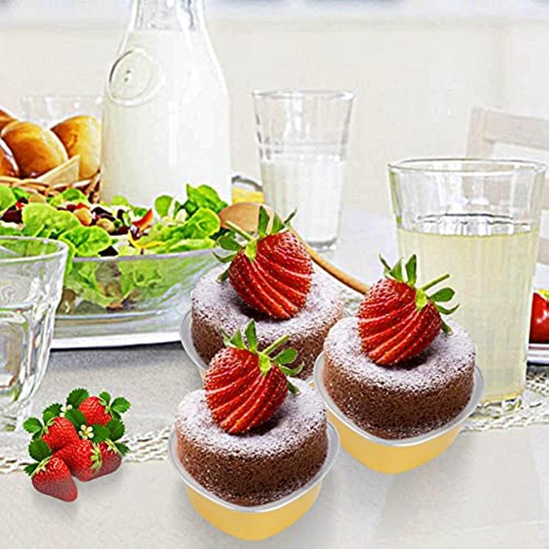 10/20/30pcs Baking Cups With Lids 3 4 Oz Aluminum Foil Disposable Muffin Ramekin